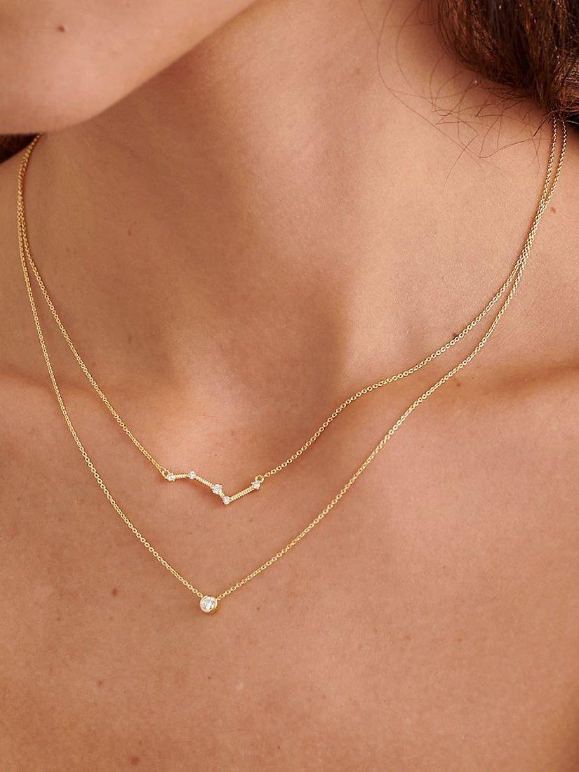 Edge of Ember constellation diamond necklace 40.5cm - British product