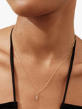 Edge of Ember 14ct gold diamond initial pendant 0.05ct, UK version