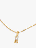 Edge of Ember 14ct gold diamond initial pendant 0.05ct, UK version
