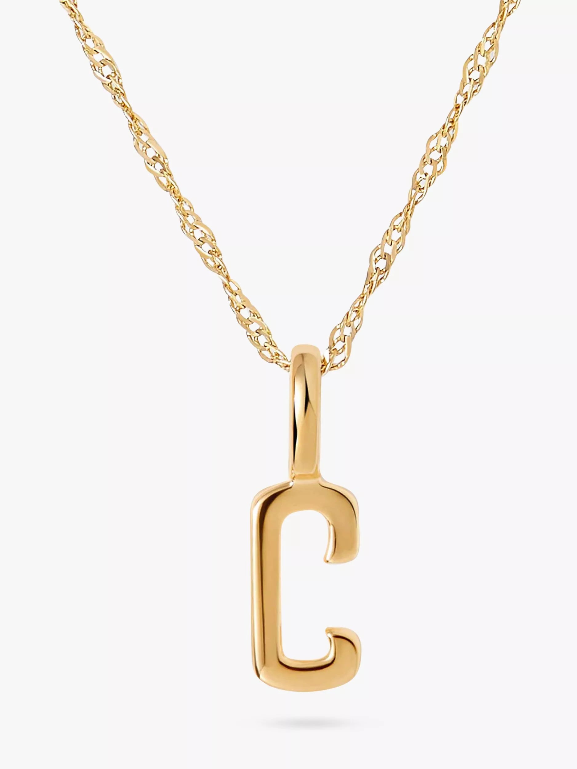 Edge of Ember Collier pendentif initiale en or 14 carats, or jaune