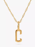 Edge of Ember Collier pendentif initiale en or 14 carats, or jaune