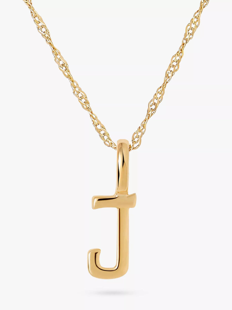 Edge of Ember Collier pendentif initiale en or 14 carats, or jaune