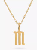 Edge of Ember Collier pendentif initiale en or 14 carats, or jaune
