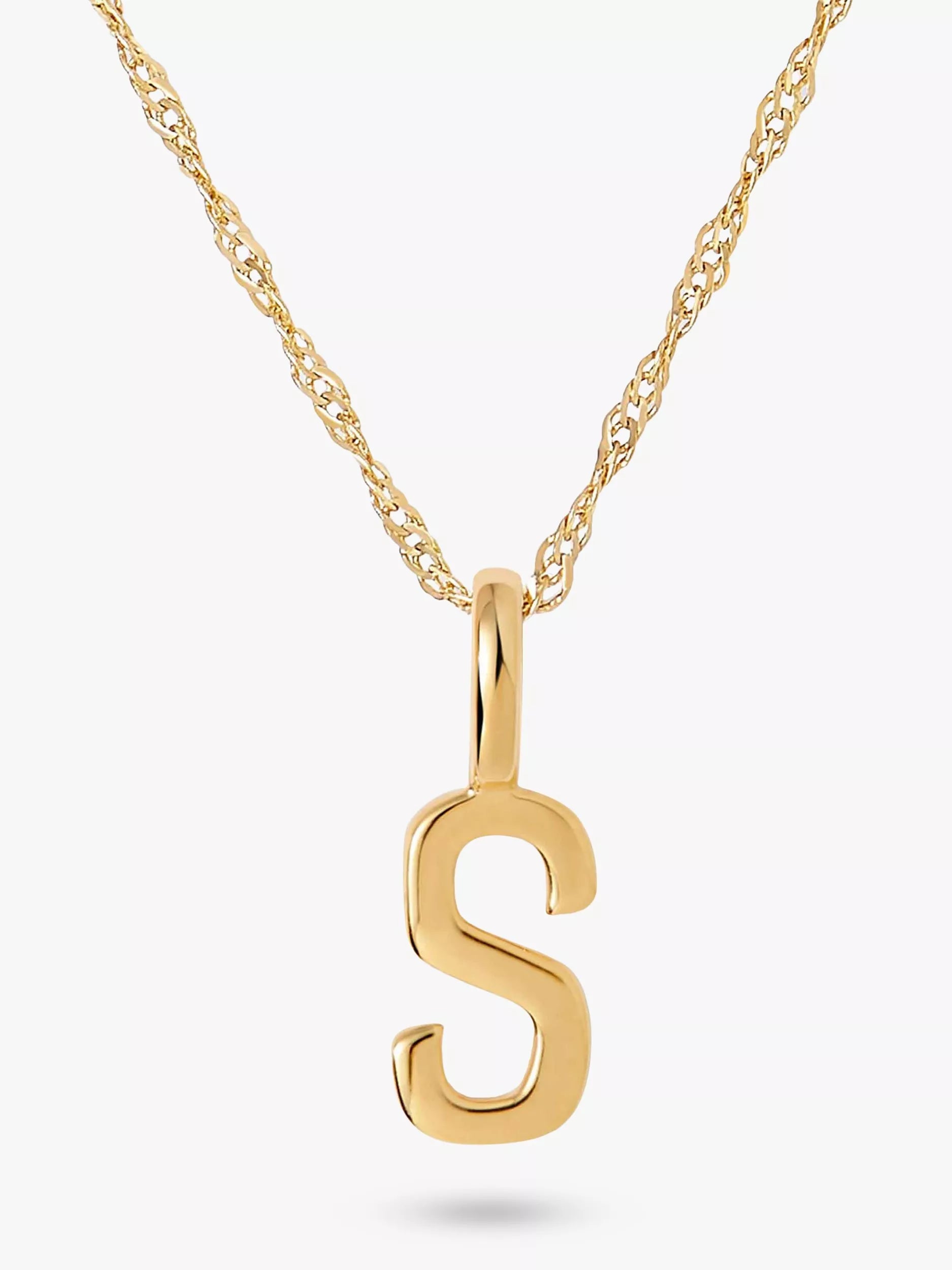 Edge of Ember Collier pendentif initiale en or 14 carats, or jaune