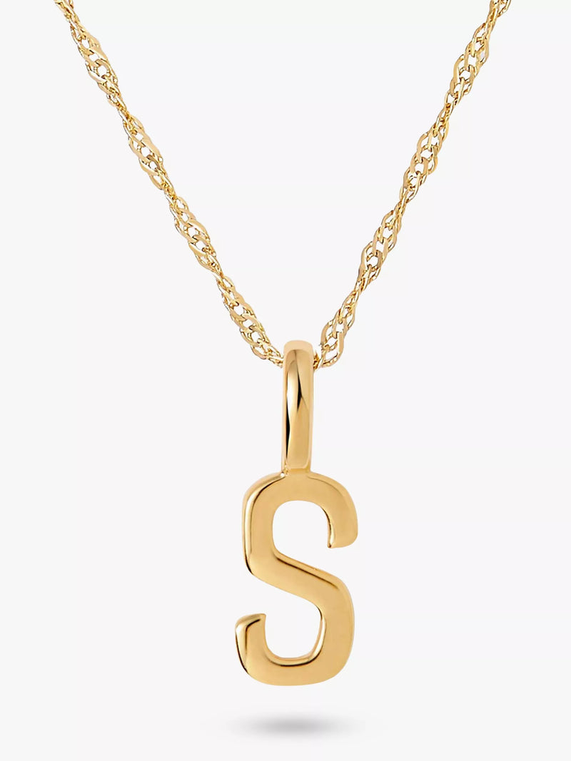 Edge of Ember Collier pendentif initiale en or 14 carats, or jaune