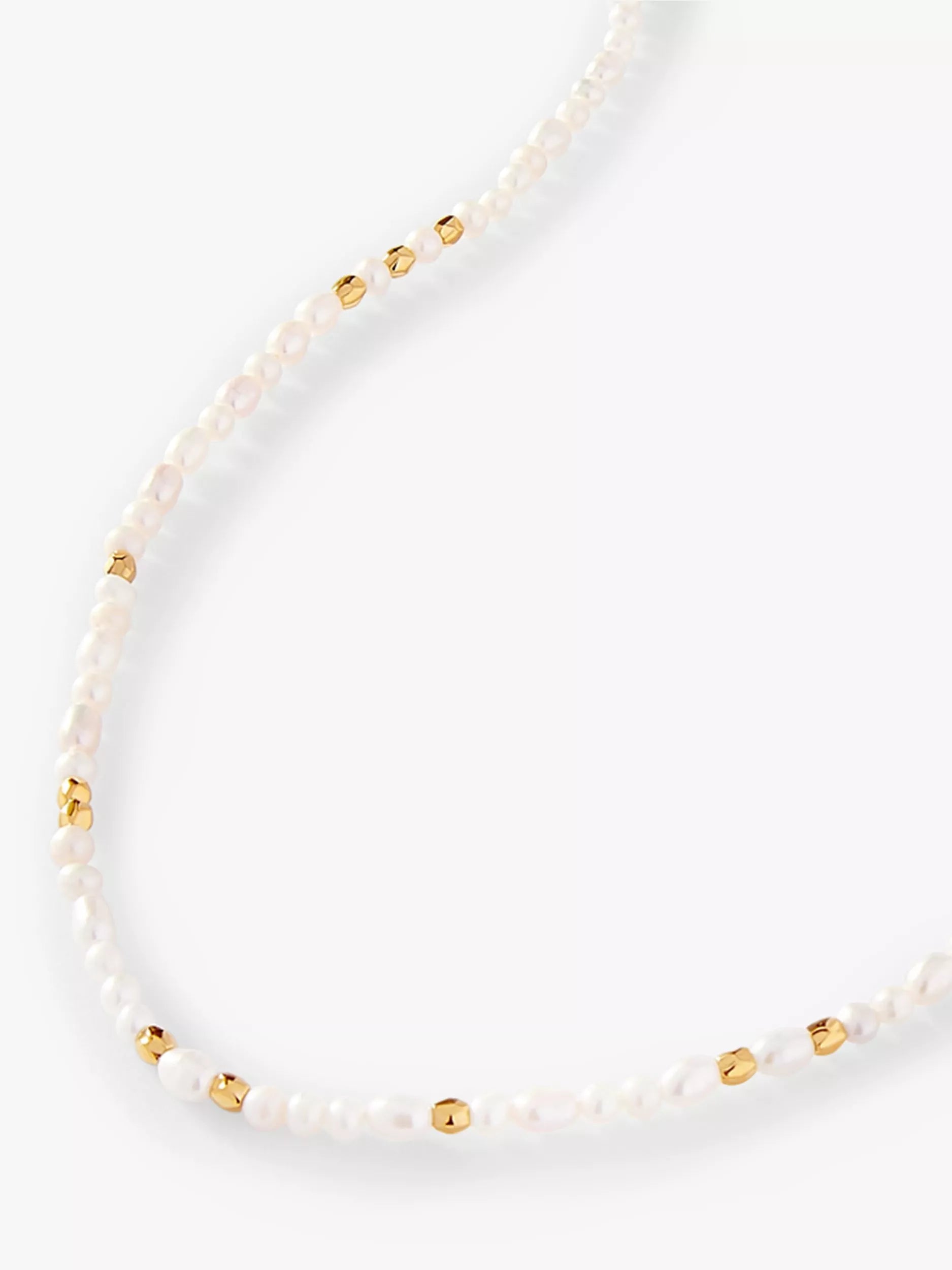 Edge of Ember freshwater pearl beaded necklace 38cm, imported from the UK