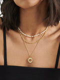 Edge of Ember freshwater pearl beaded necklace 38cm, imported from the UK