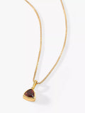 Edge of Ember garnet pendant necklace 18ct gold plated, UK version