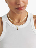 Edge of Ember garnet pendant necklace 18ct gold plated, UK version