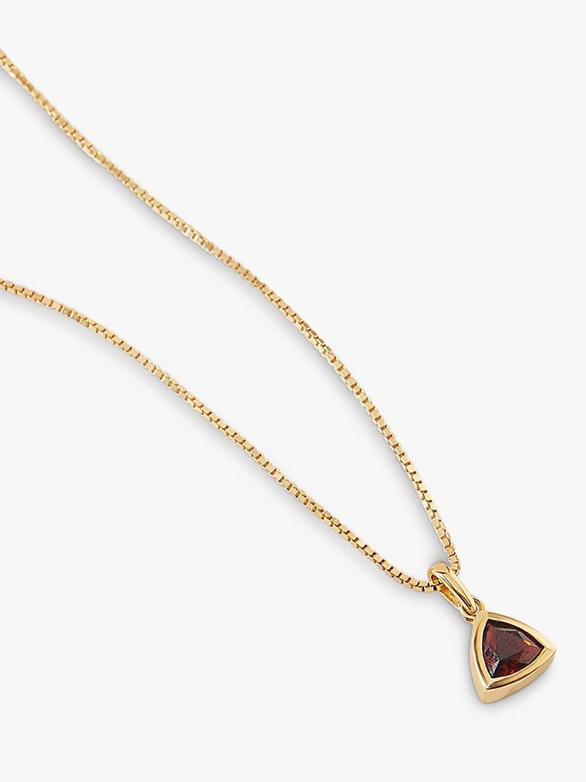 Edge of Ember garnet pendant necklace 18ct gold plated, UK version