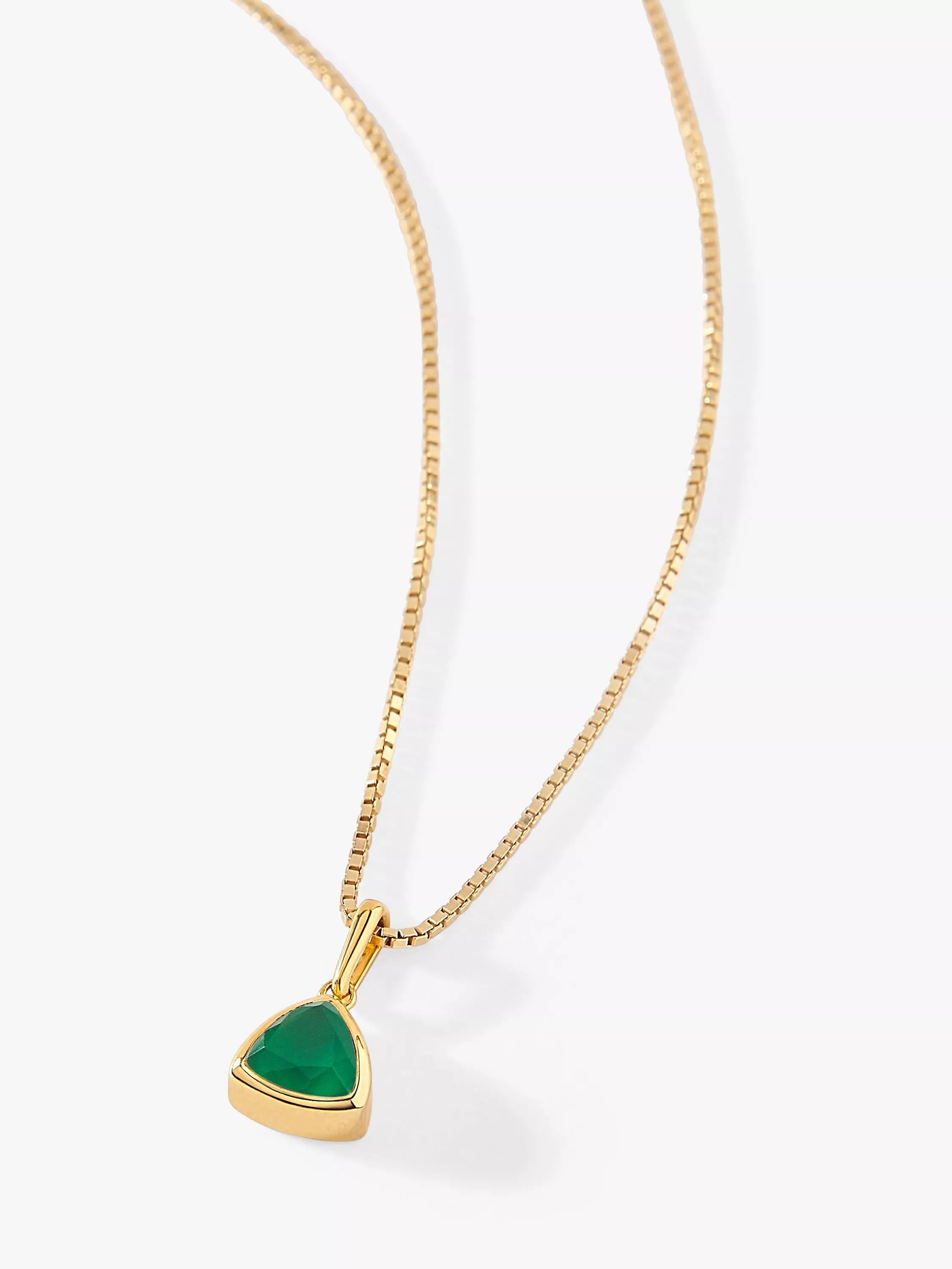 Edge of Ember Triangle Birthstone Pendant Necklace