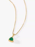 Edge of Ember Triangle Birthstone Pendant Necklace