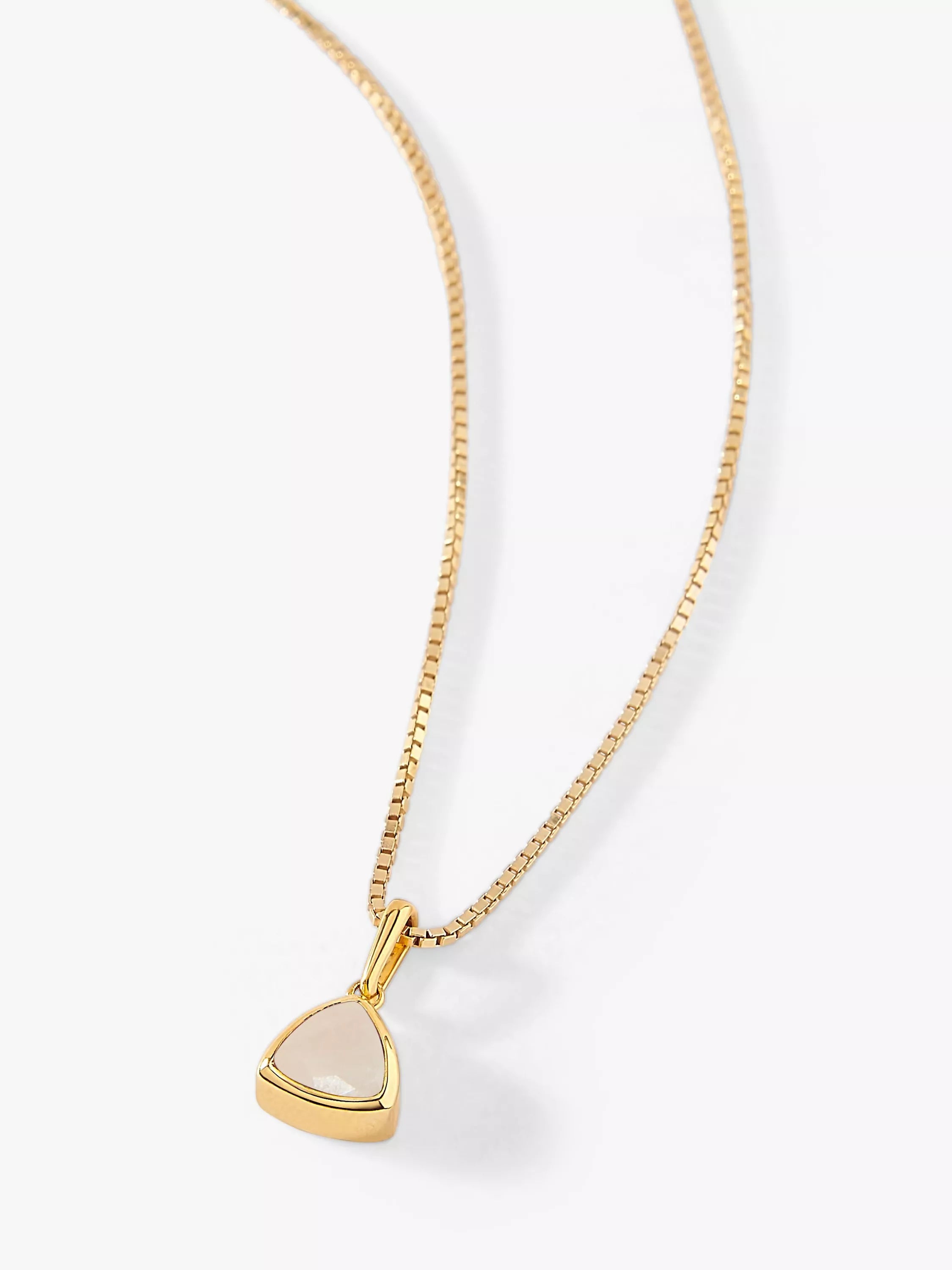 Edge of Ember Triangle Birthstone Pendant Necklace