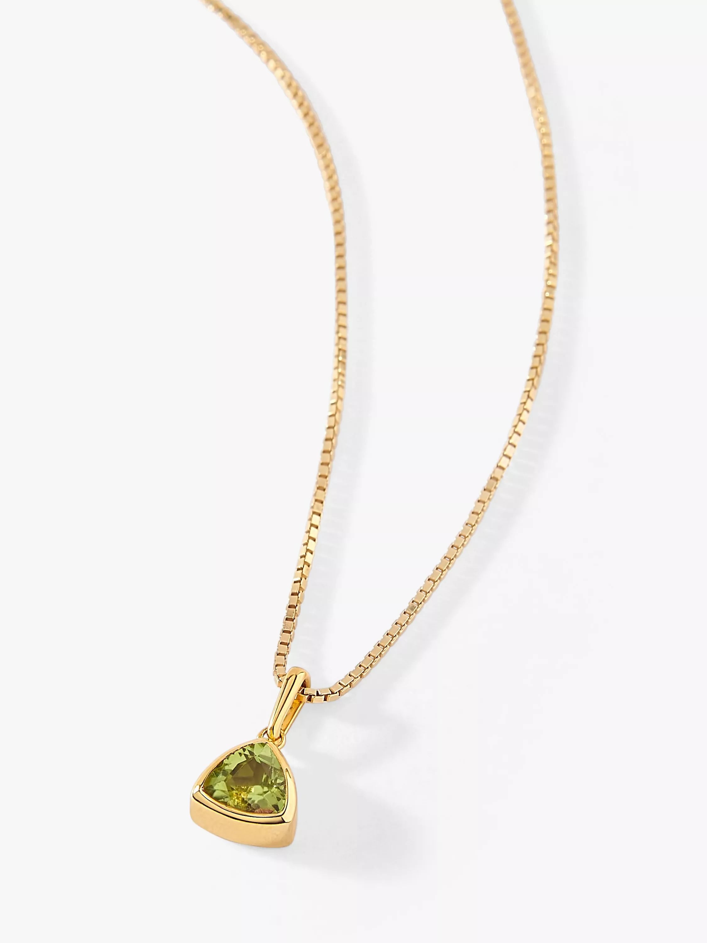 Edge of Ember Triangle Birthstone Pendant Necklace