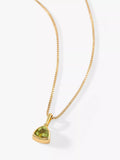 Edge of Ember Triangle Birthstone Pendant Necklace