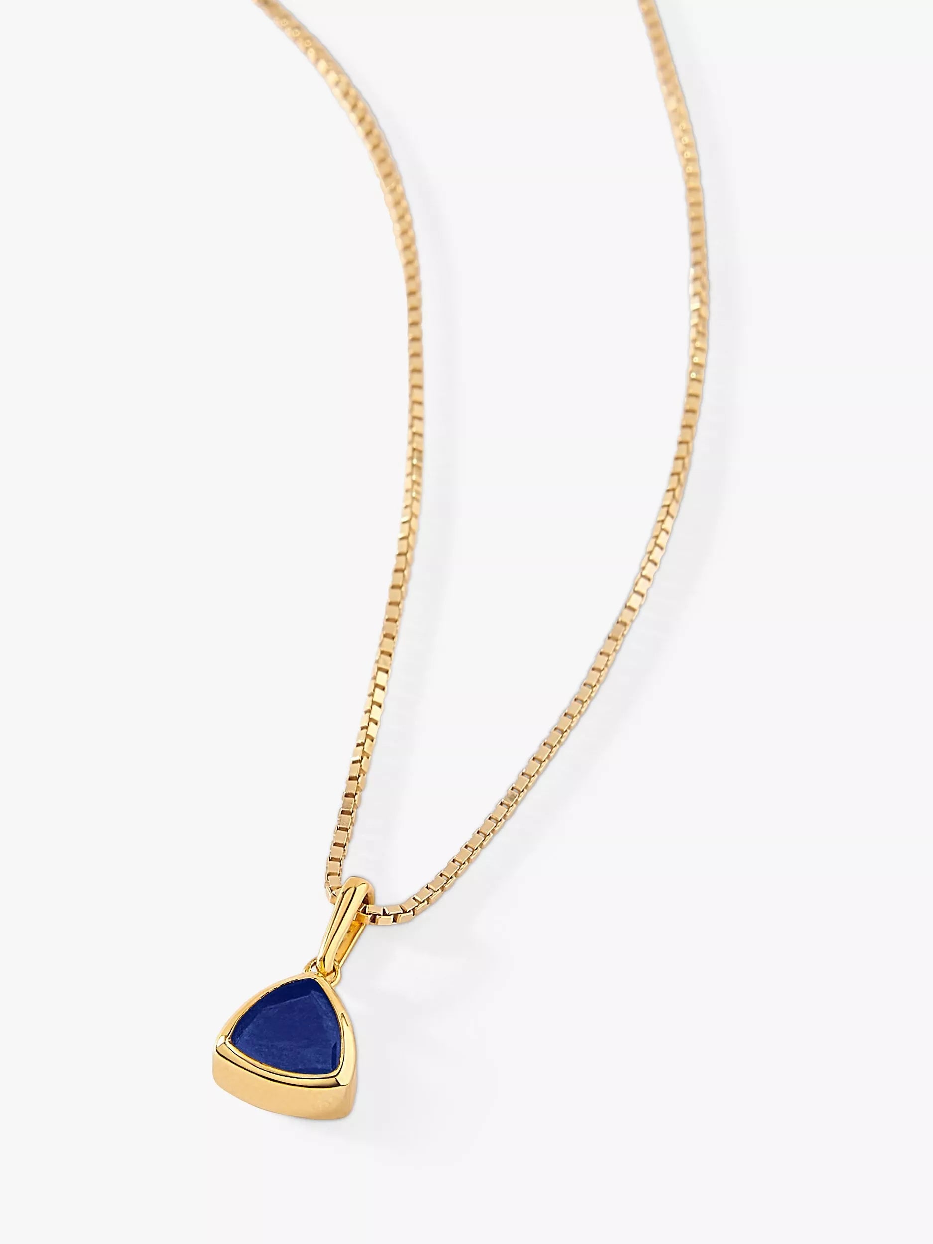 Edge of Ember Triangle Birthstone Pendant Necklace