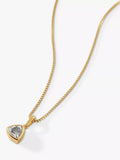 Edge of Ember Triangle Birthstone Pendant Necklace