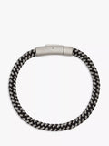 BARTLETT LONDON men's metal mesh bracelet black/silver, imported from the UK