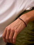 BARTLETT LONDON onyx tiger's eye beaded bracelet - British product