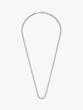 BARTLETT LONDON men's silver box chain necklace 50cm (British brand)