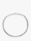 BARTLETT LONDON Men's Box Chain Bracelet silver toned - British product