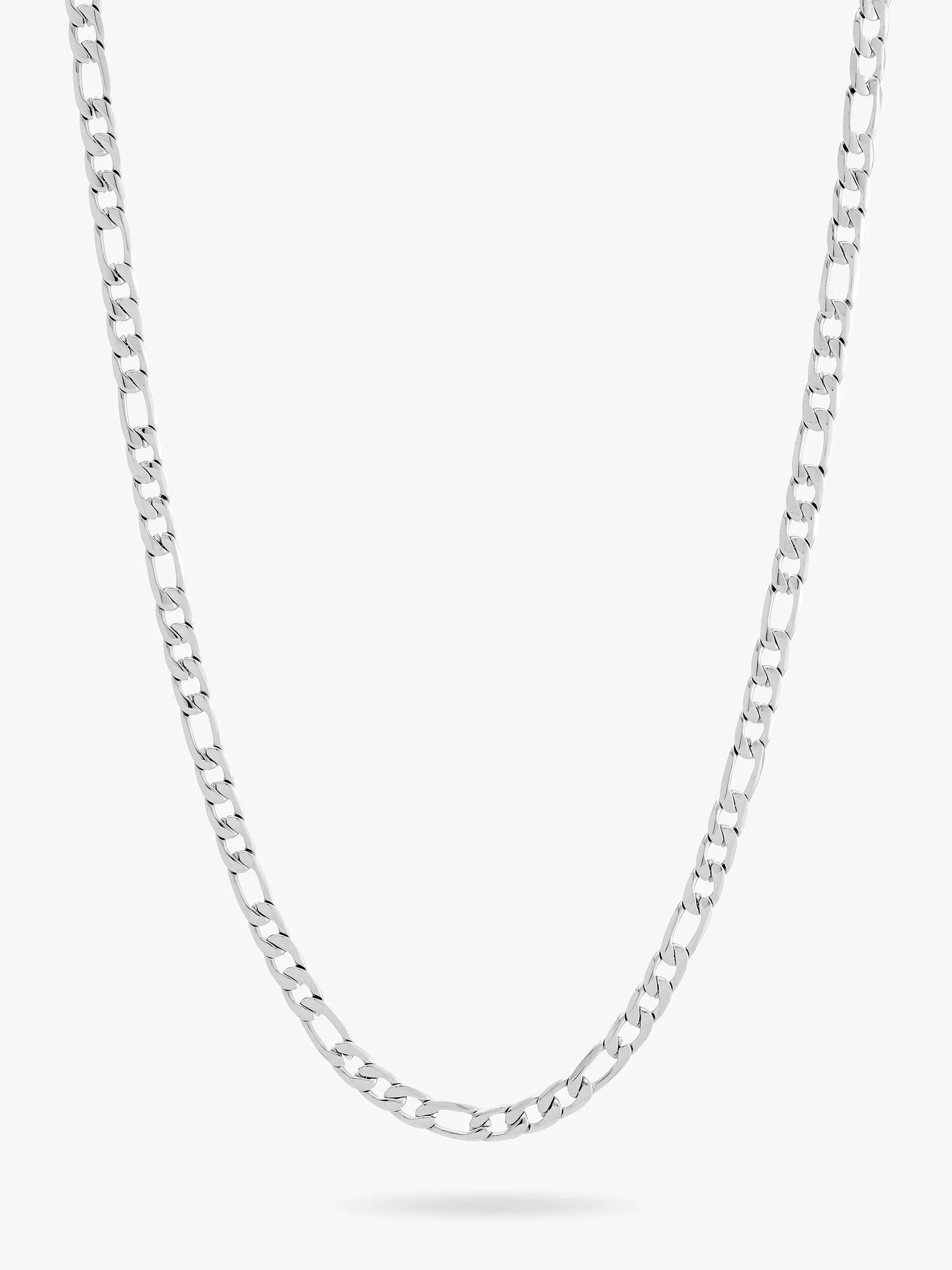 Bartlett London Figaro chain necklace silver 50cm, imported from the UK