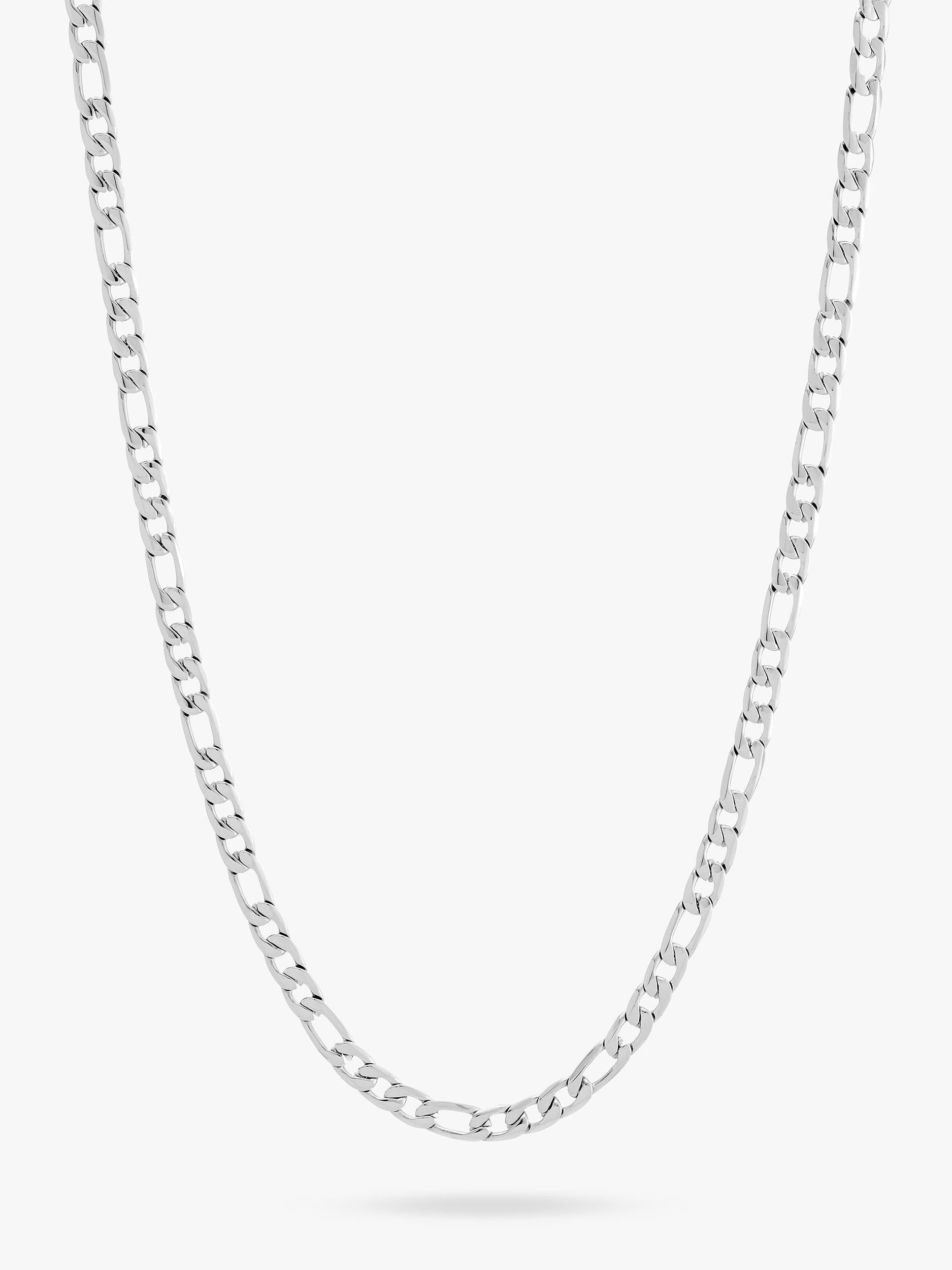 Bartlett London Figaro chain necklace silver 50cm, imported from the UK
