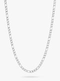 Bartlett London Figaro chain necklace silver 50cm, imported from the UK