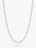 Bartlett London Figaro chain necklace silver 50cm, imported from the UK