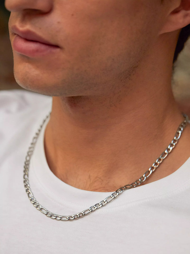 Bartlett London Figaro chain necklace silver 50cm, imported from the UK