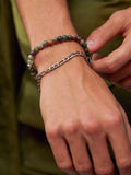 BARTLETT LONDON men's Figaro chain bracelet silver 20cm, UK version