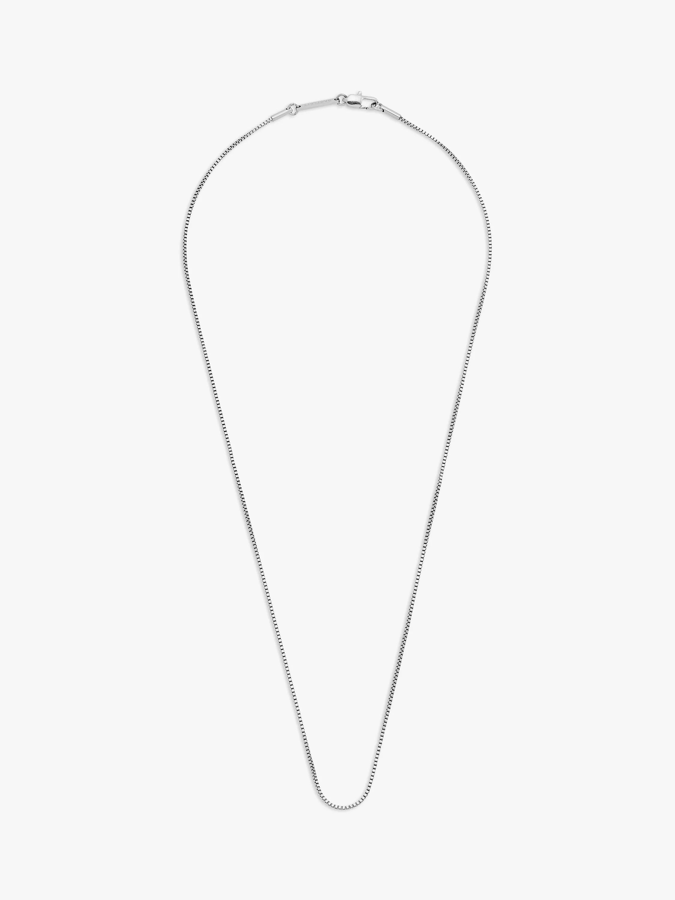BARTLETT LONDON homme chaîne gourmette mince argent 50cm - Produit britannique