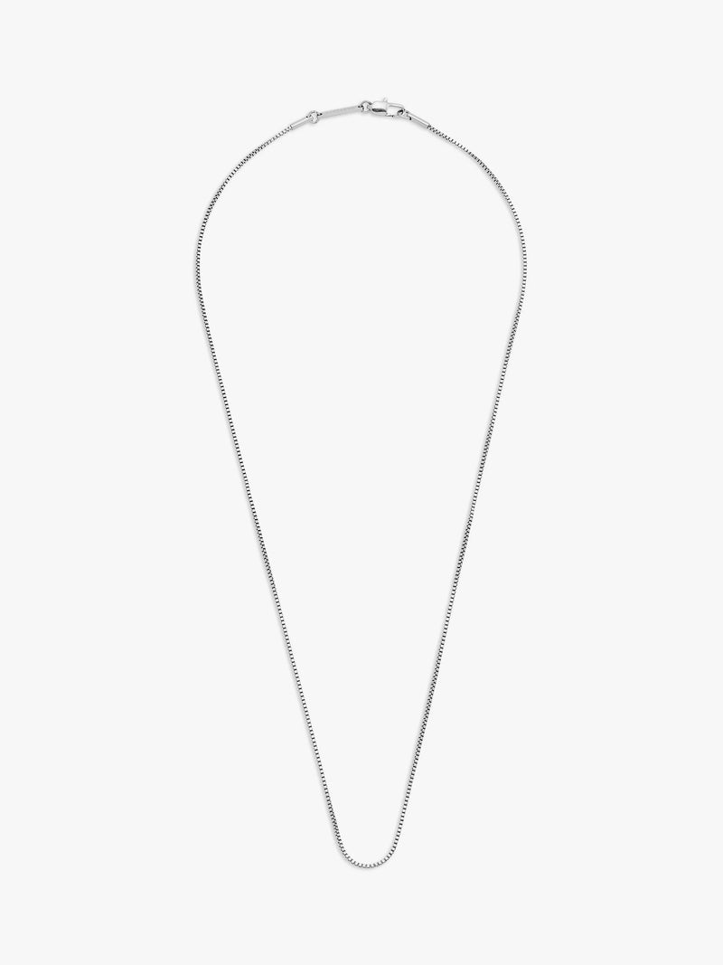 BARTLETT LONDON homme chaîne gourmette mince argent 50cm - Produit britannique