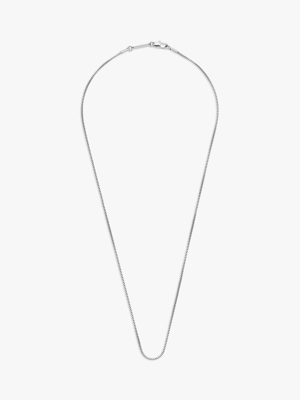 BARTLETT LONDON homme chaîne gourmette mince argent 50cm - Produit britannique
