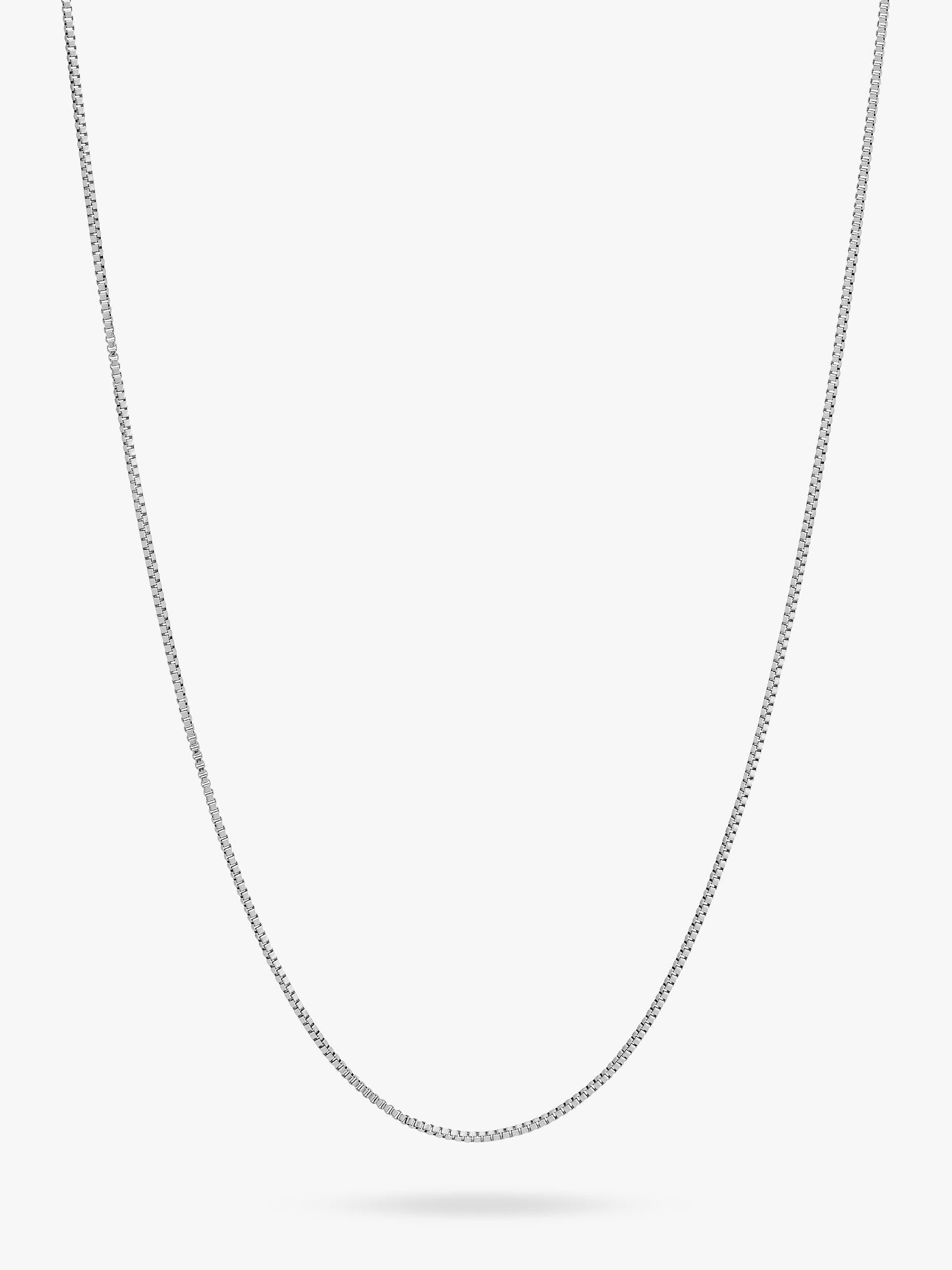 BARTLETT LONDON homme chaîne gourmette mince argent 50cm - Produit britannique