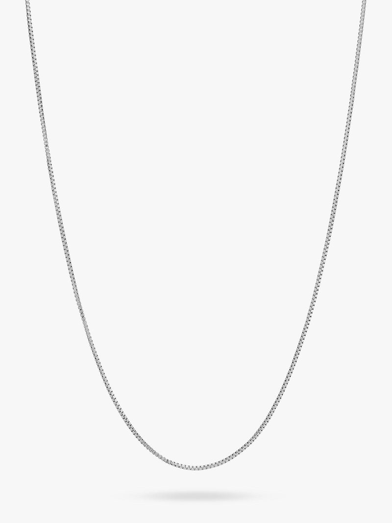 BARTLETT LONDON homme chaîne gourmette mince argent 50cm - Produit britannique