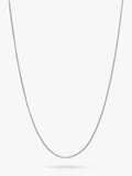 BARTLETT LONDON homme chaîne gourmette mince argent 50cm - Produit britannique