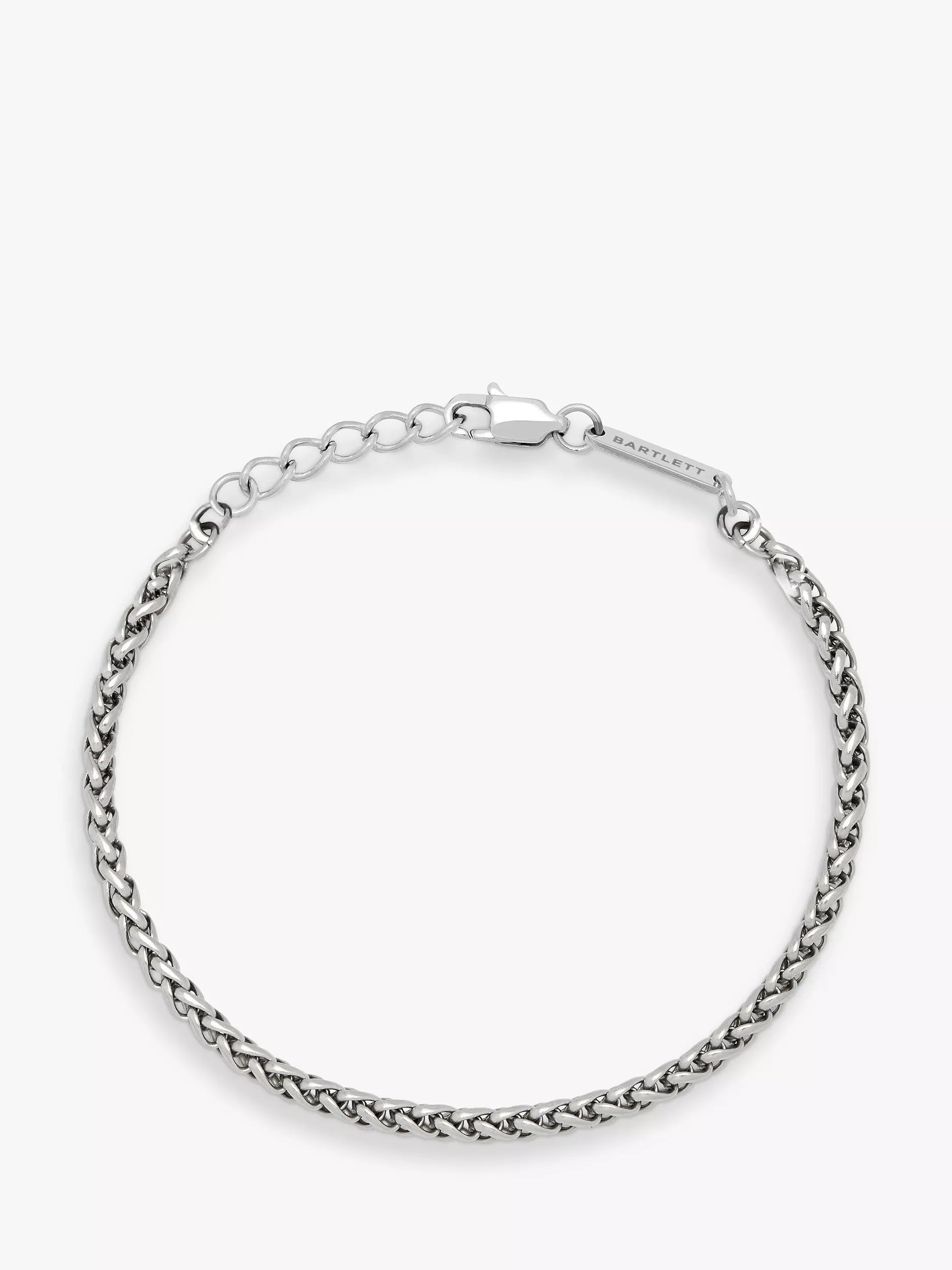 BARTLETT LONDON Spiga chain bracelet silver tone, UK version