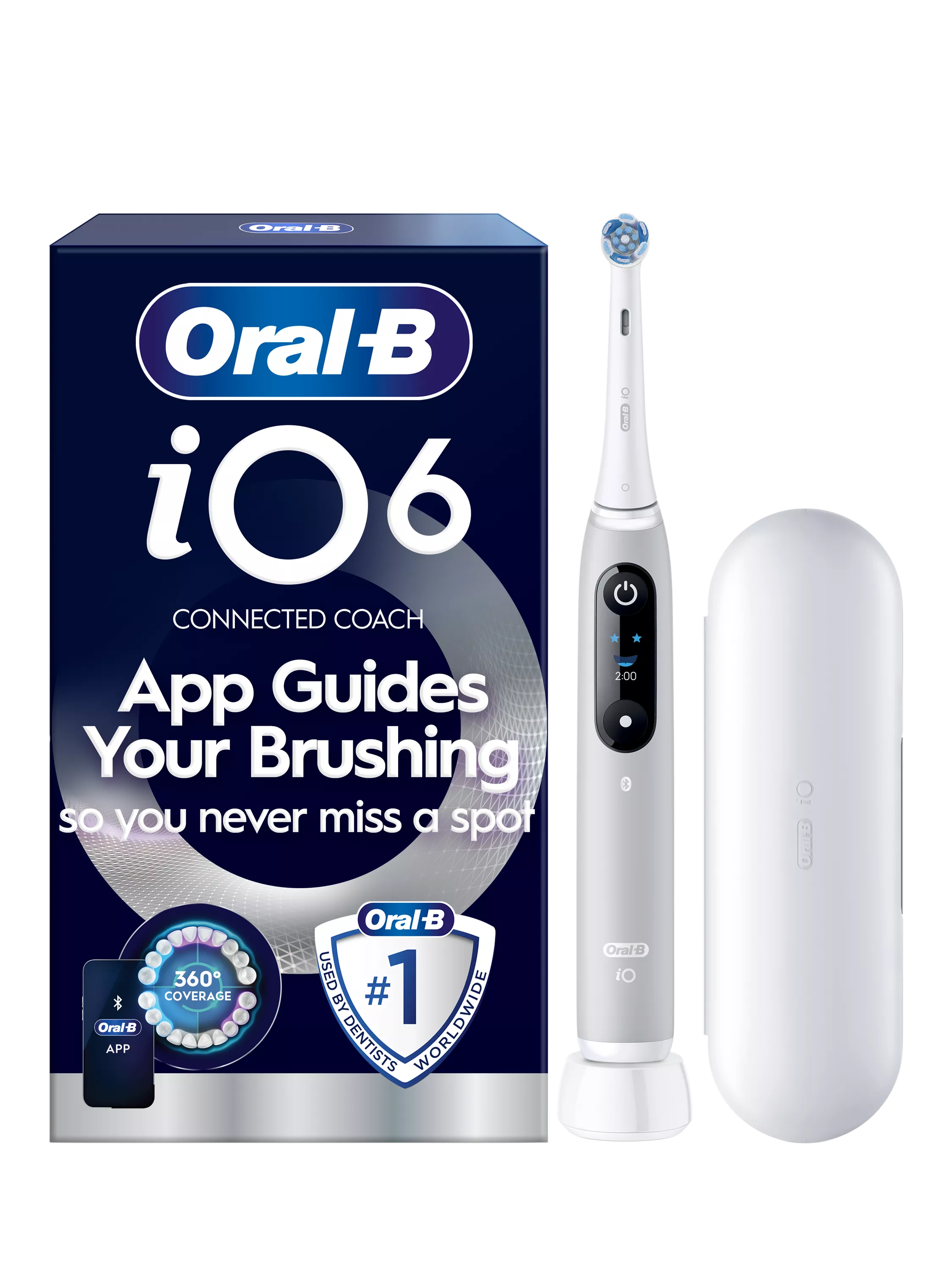 Oral-B iO6 elektrische Zahnbürste mit KI-Drucksensor, UK-Version