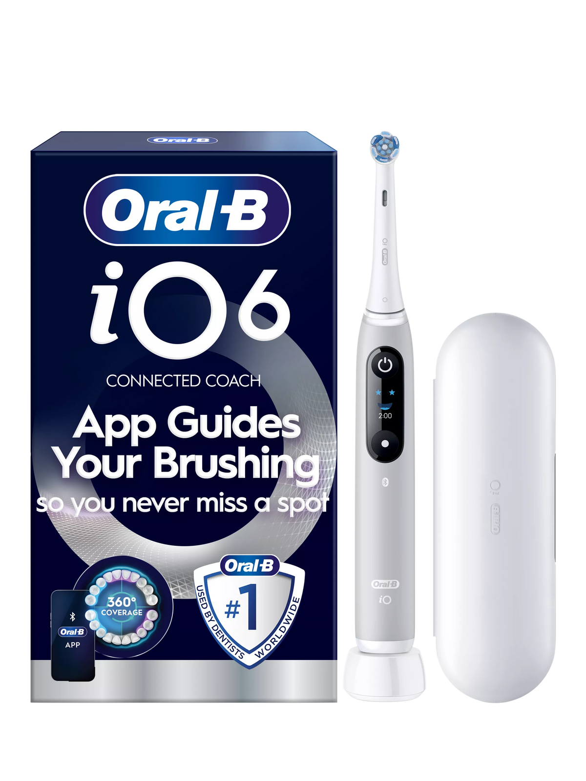 Oral-B iO6 elektrische Zahnbürste mit KI-Drucksensor, UK-Version