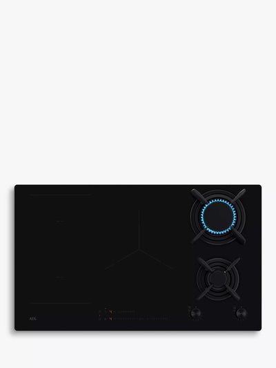 AEG HDB95623NB Stainless Steel Gas and Induction Hob