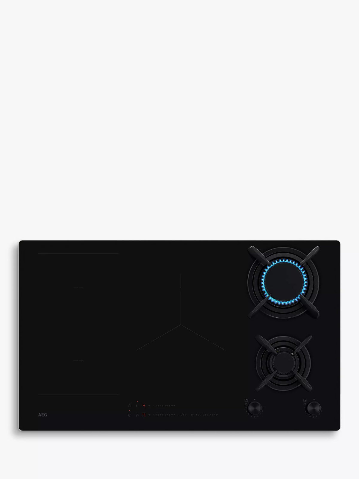 AEG stainless steel gas and induction hob - British product