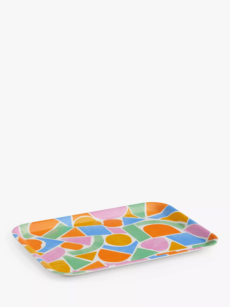 John Lewis ANYDAY Shapes Large Melamine Tray, Multi