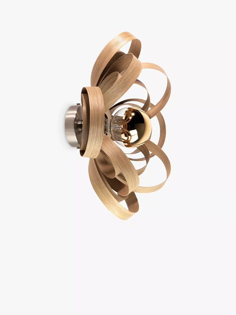 Tom Raffield Skipper wall light wood petals, UK version