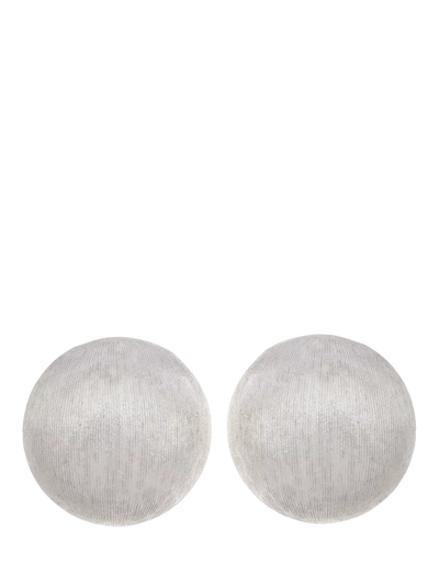 John Lewis Eclectica Pre-Loved Round Rhodium Plated Clip-On Earrings- Buy online at McGrocer