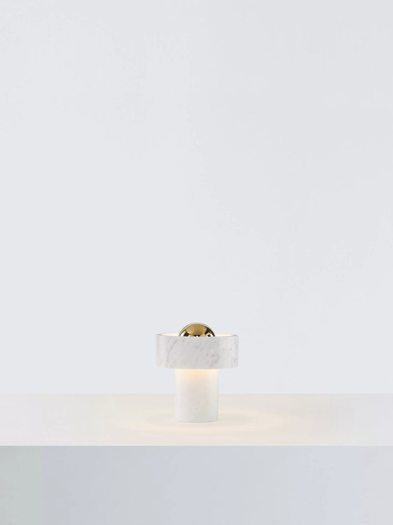 Tom Dixon stone marble table lamp with USB charging, UK version