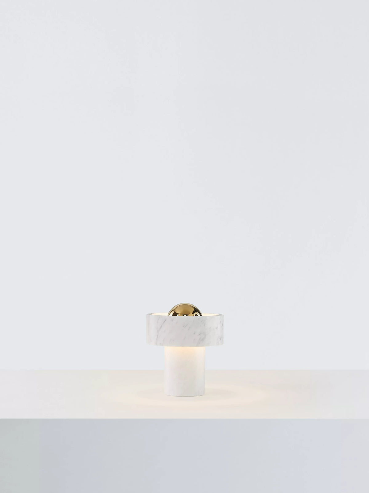 Tom Dixon stone marble table lamp with USB charging, UK version