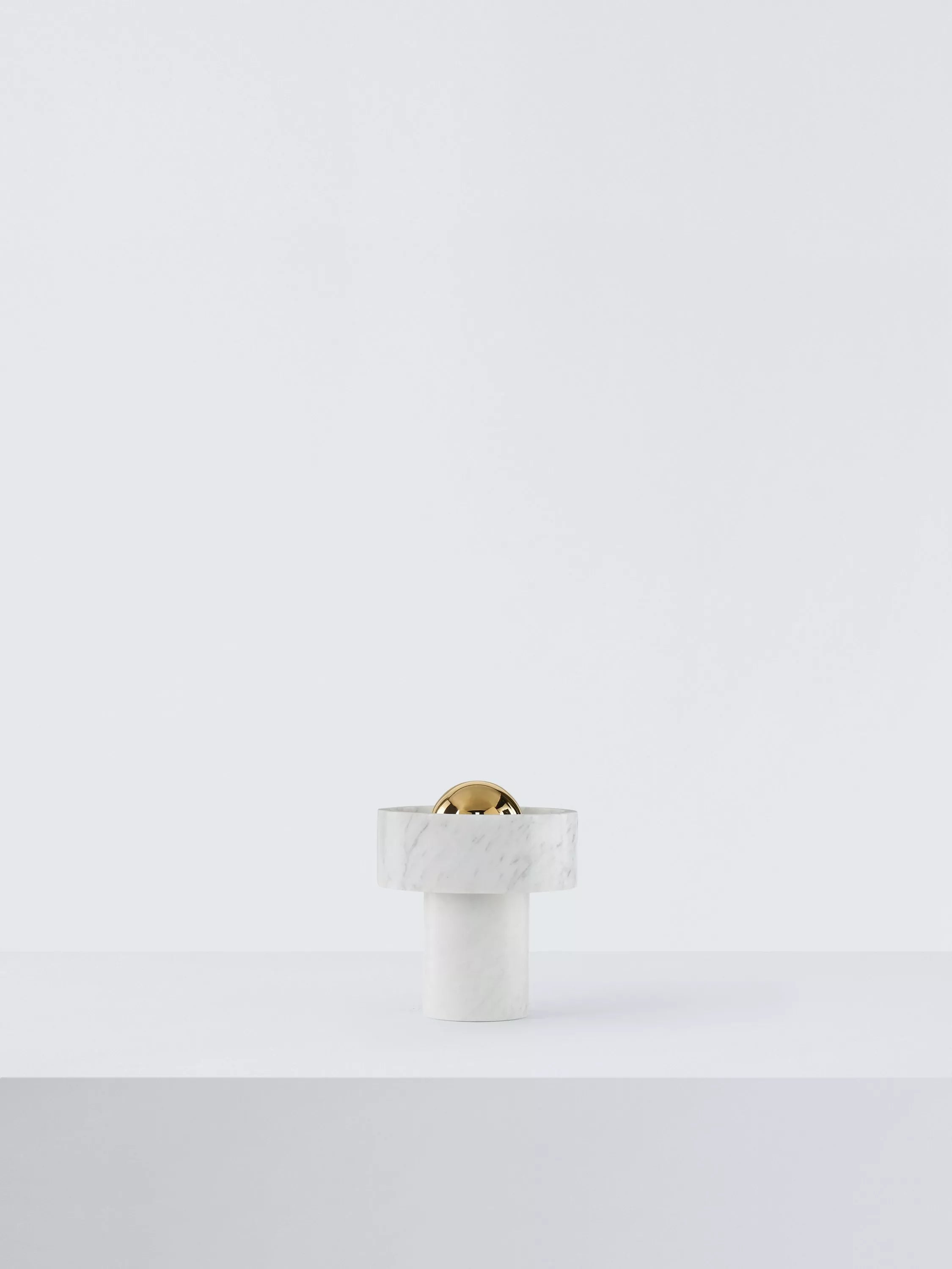 Tom Dixon stone marble table lamp with USB charging, UK version