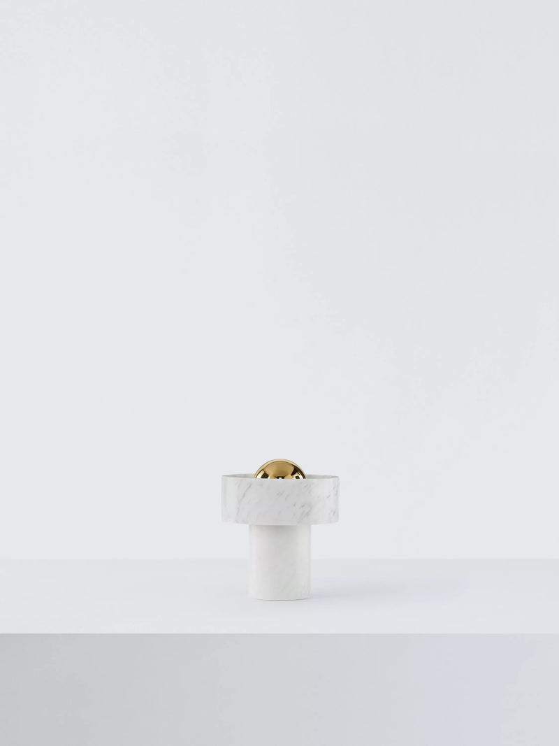 Tom Dixon stone marble table lamp with USB charging, UK version
