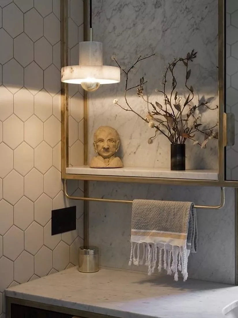Tom Dixon Stone marble pendant ceiling light 14x18x18cm - British product